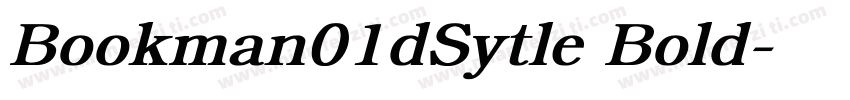 Bookman01dSytle Bold字体转换